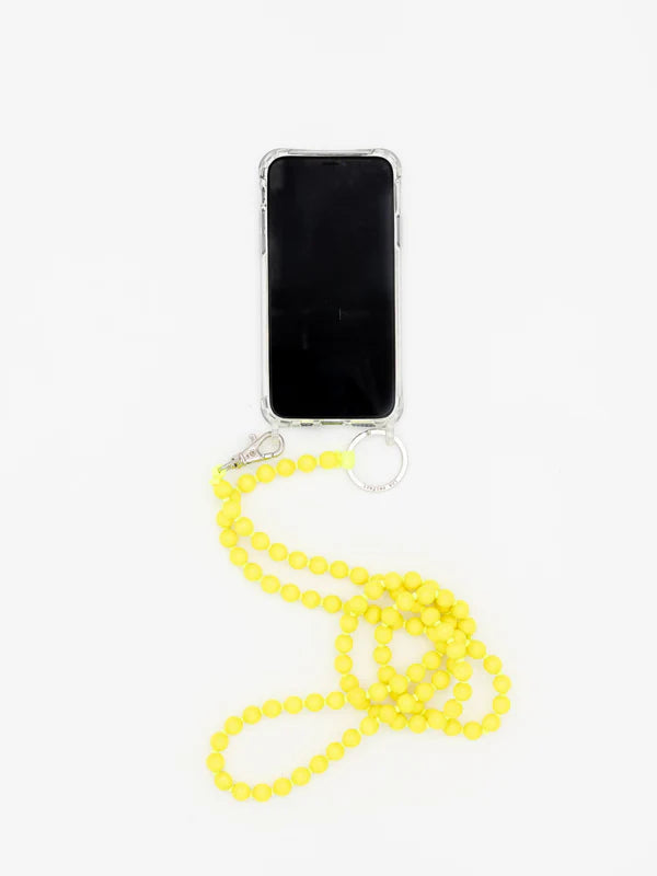 The Perlen Crossbody Phone Necklace - Neon Yellow