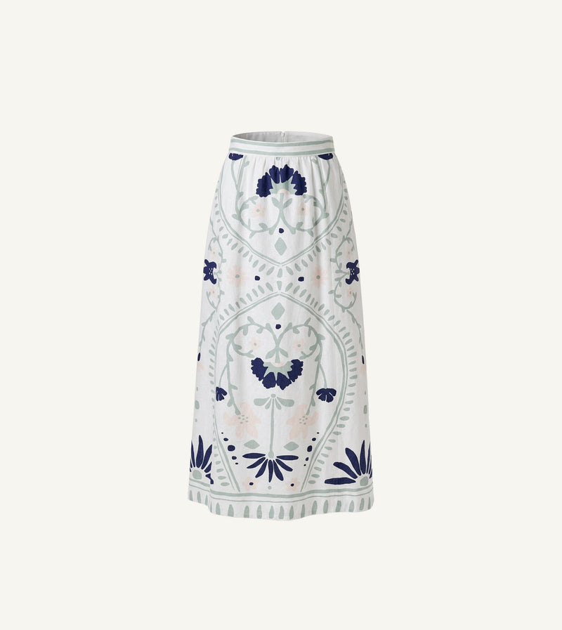 Cleobella - Juliet Ankle Skirt - Liliana Blue Surf