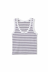 PerfectWhiteTee - Khara Tank - Ultraviolet/White Stripe