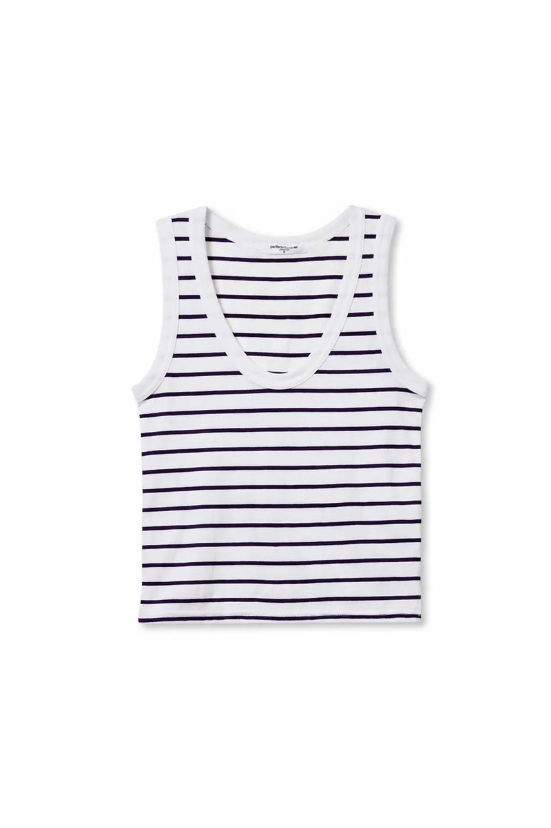 PerfectWhiteTee - Khara Tank - Ultraviolet/White Stripe