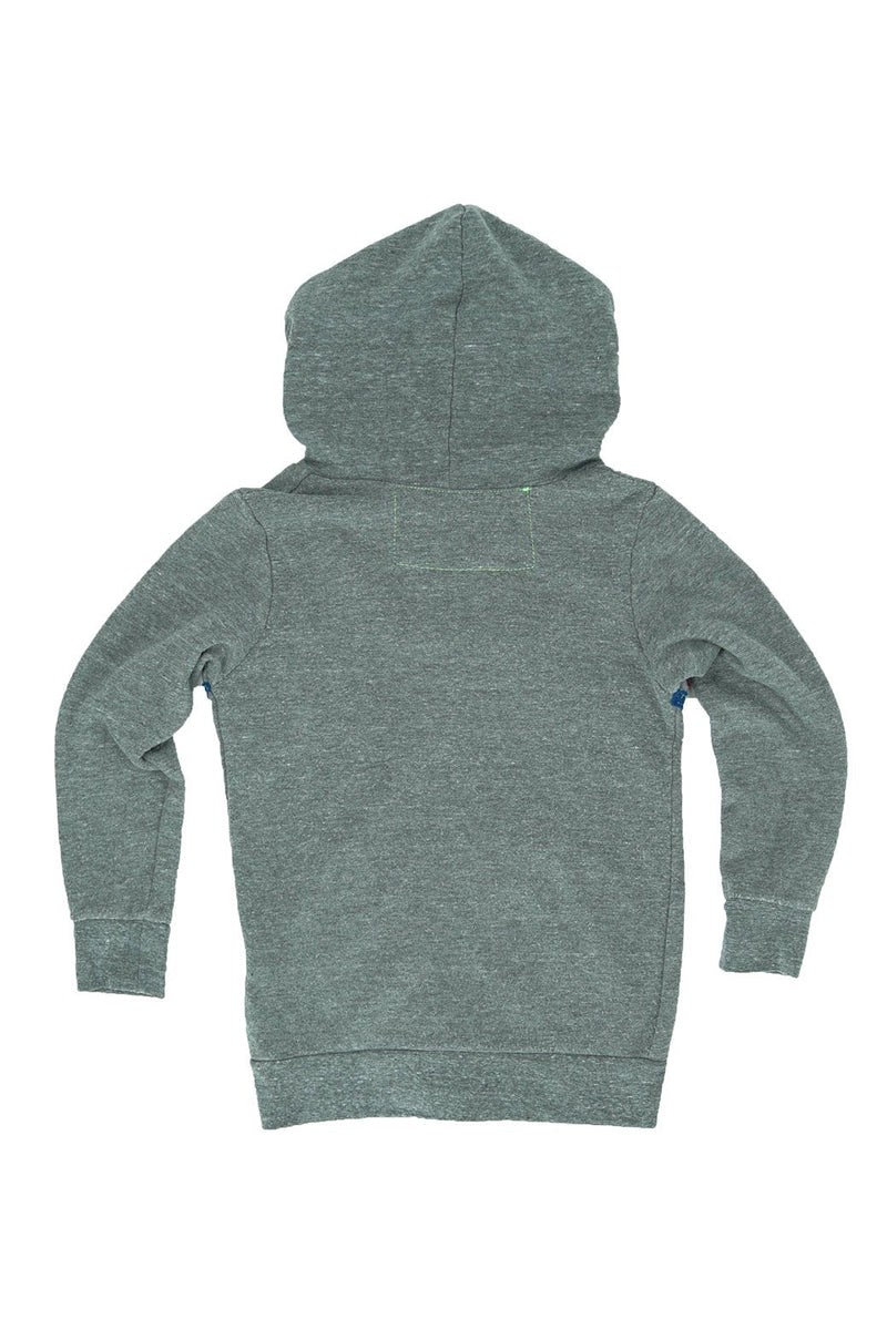 Aviator Nation - Kid's 5 Stripe Hoodie - Heather Grey