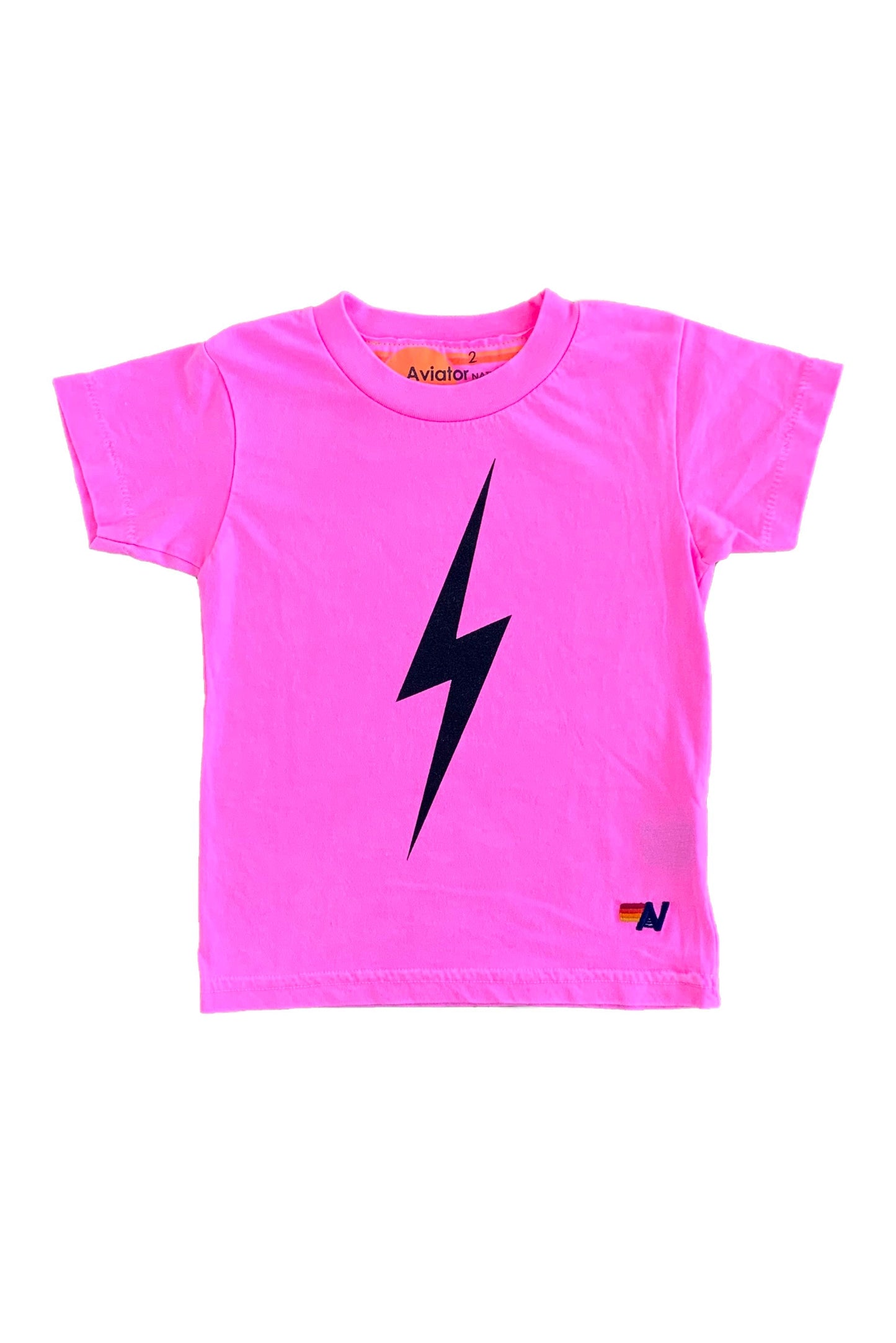 Kid's Bolt Tee, Neon Pink
