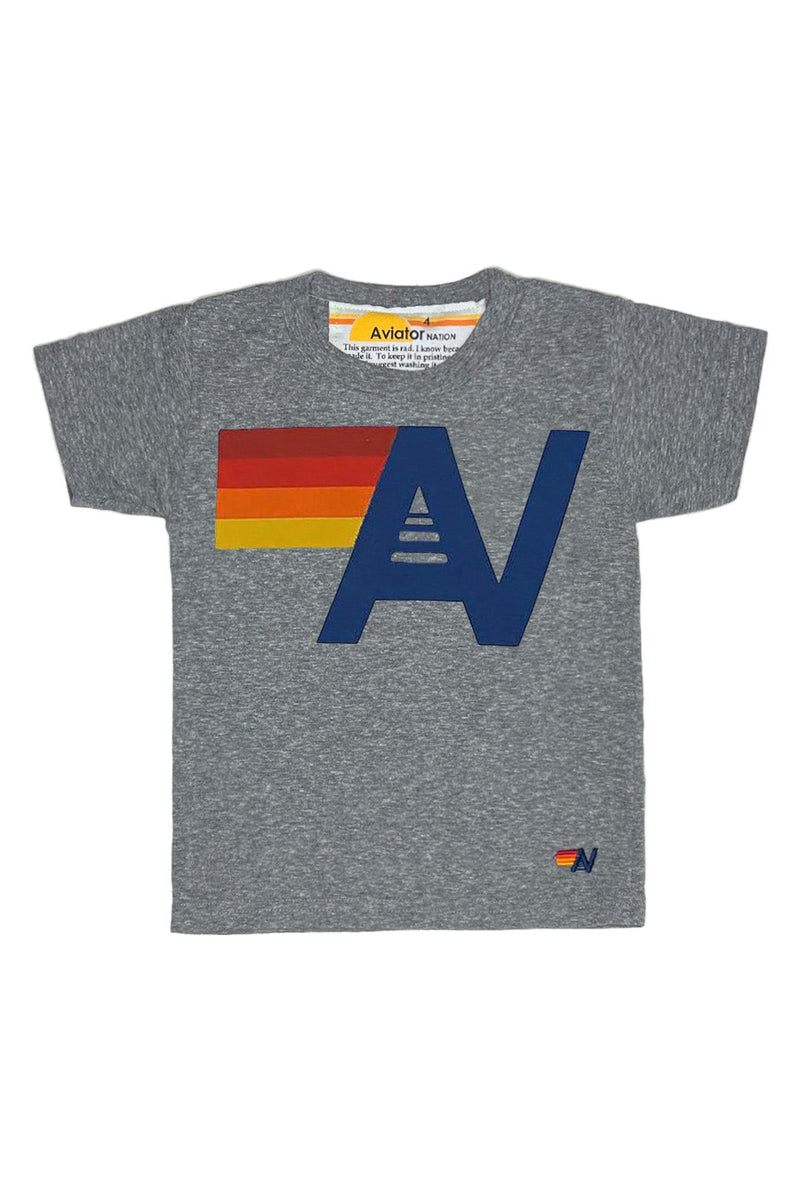Aviator Nation - Kid's Logo Tee - Heather Grey