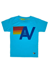 Aviator Nation - Kid's Logo Tee - Neon Blue