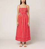 Cleobella - Lacey Ankle Dress - Poppy Red/ Ivory