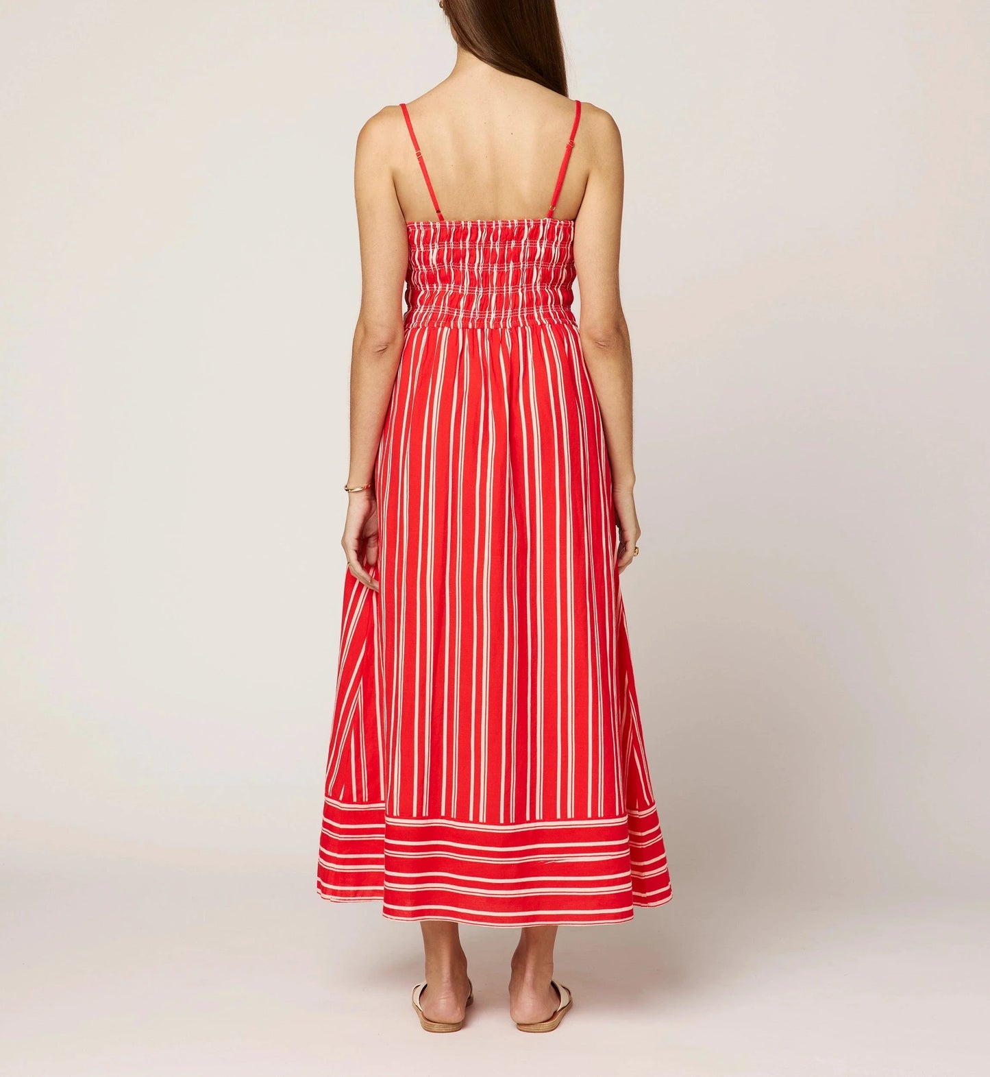 Cleobella - Lacey Ankle Dress - Poppy Red/ Ivory