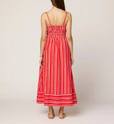 Cleobella - Lacey Ankle Dress - Poppy Red/ Ivory