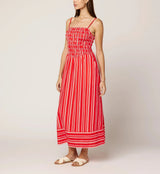 Cleobella - Lacey Ankle Dress - Poppy Red/ Ivory