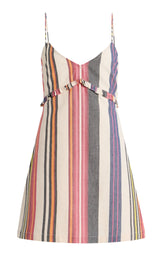 ILIO NEMA - Ina Striped Cotton Mini Dress - Voula Stripe