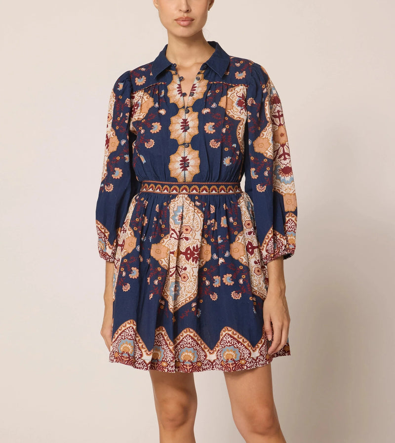 Cleobella - Leigh Mini Dress - Navy Lagos