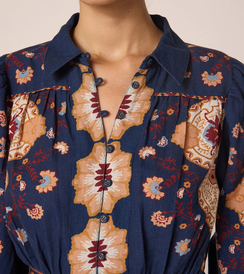 Cleobella - Leigh Mini Dress - Navy Lagos