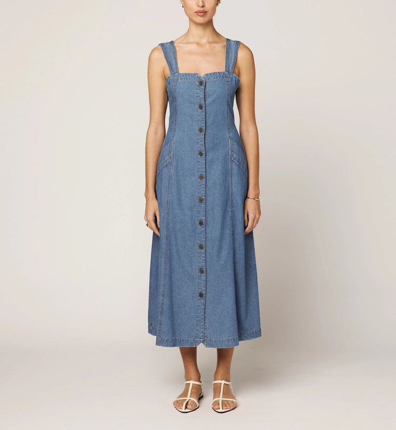 Cleobella - Liberty Midi Dress - Light Denim