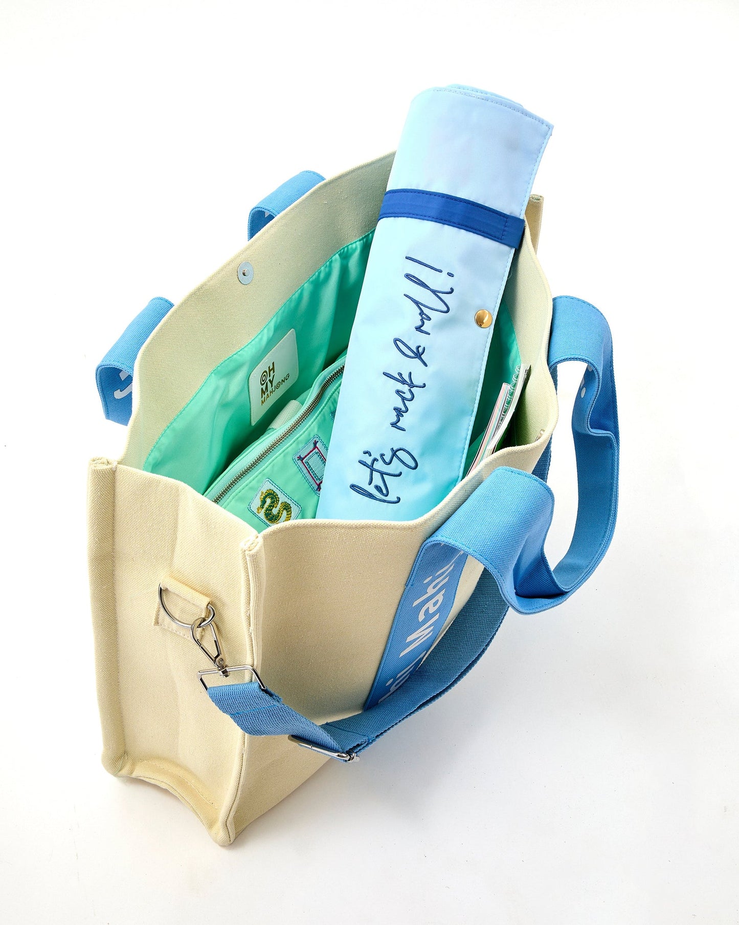 Oh My Mahjong - Light Blue Mahj It All Bag