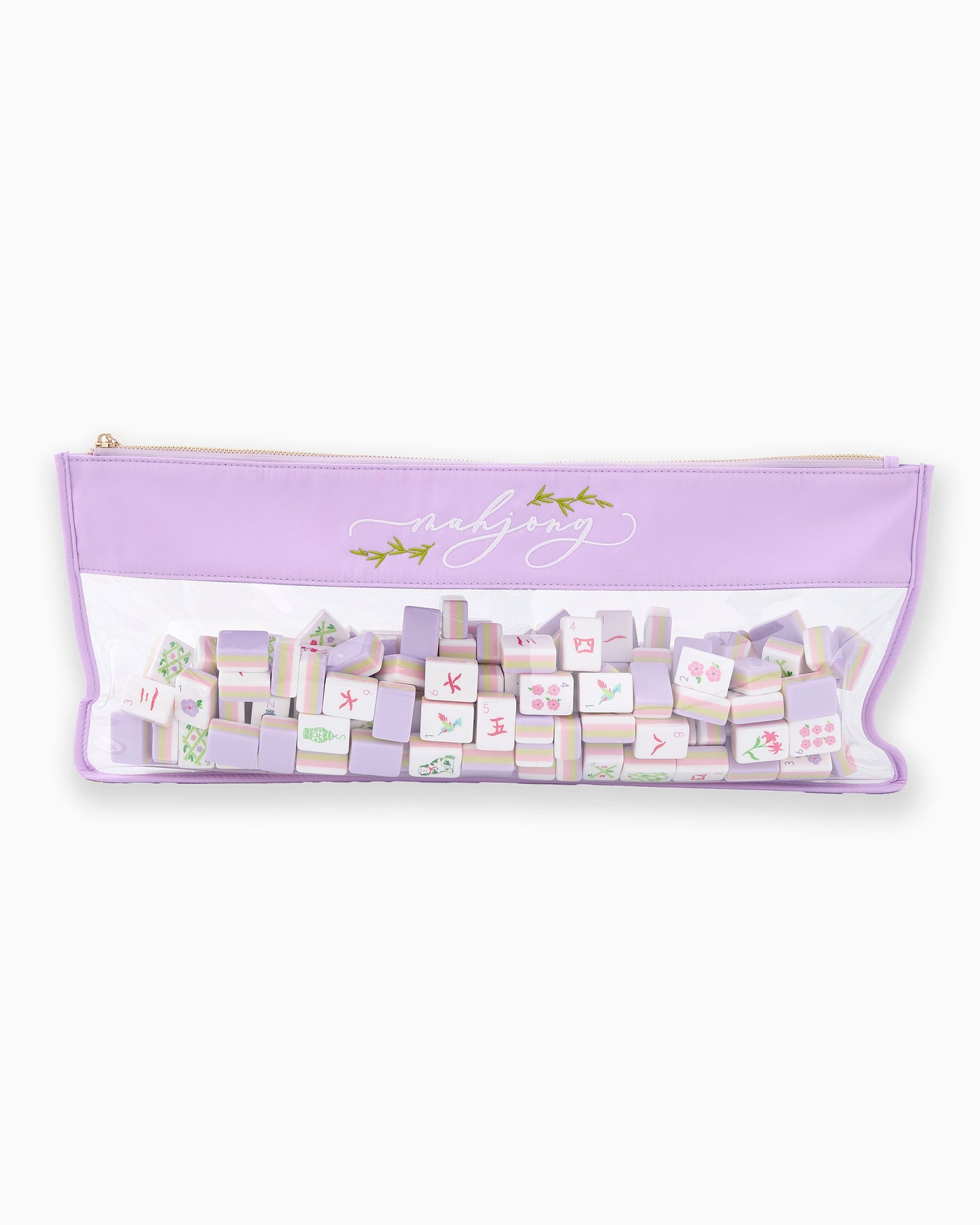 Oh My Mahjong - Lilac Script Mahjong Bag