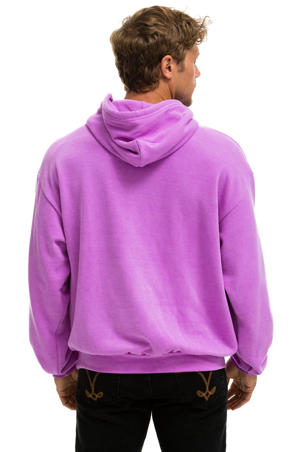 Logo Pullover Relaxed Hoodie // Neon Purple