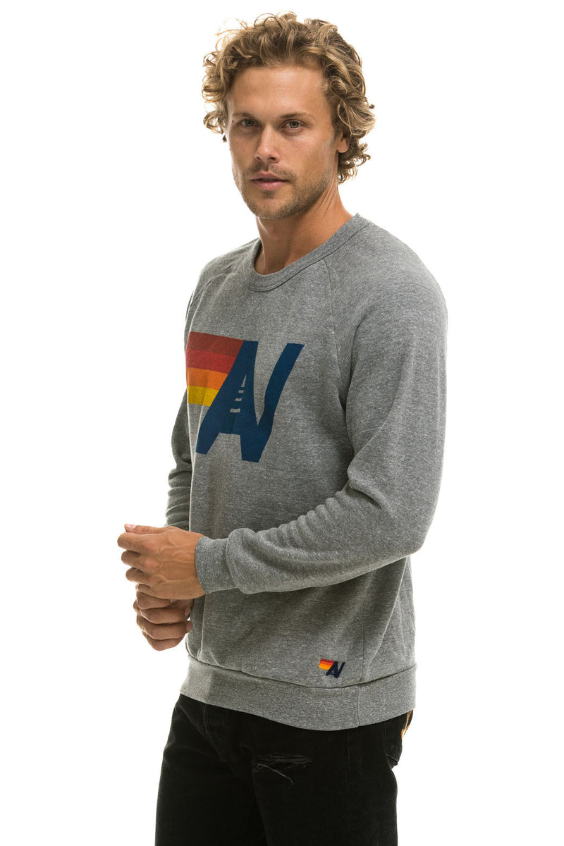 Aviator Nation - Logo Crew Sweatshirt - Heather Grey