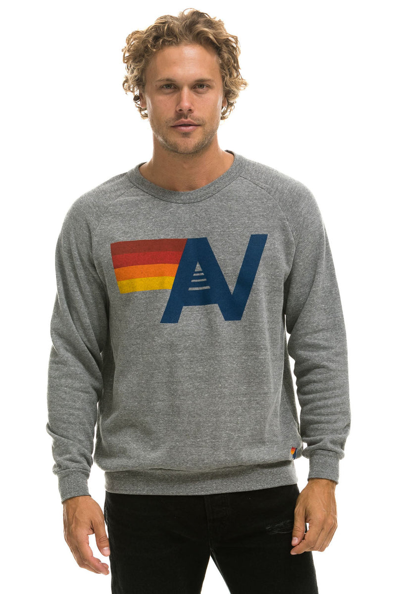 Aviator Nation - Logo Crew Sweatshirt - Heather Grey