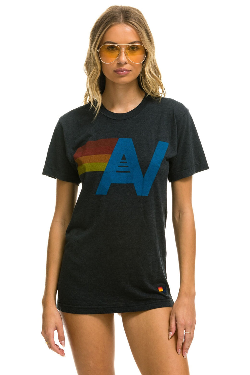 Aviator Nation - Logo Crew Tee Shirt - Charcoal