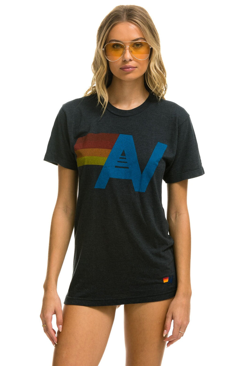 Aviator Nation - Logo Crew Tee Shirt - Charcoal
