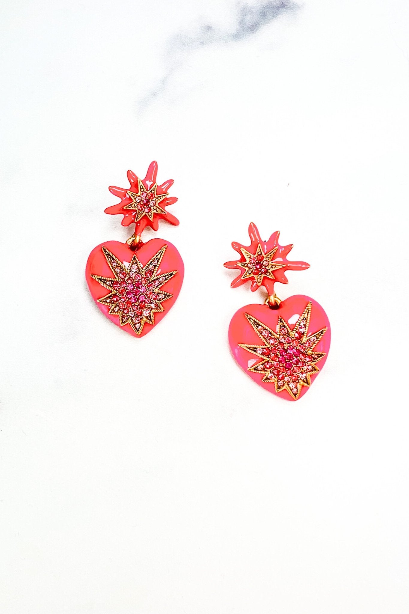 Elizabeth Cole Jewelry - Love Me Earrings, Pink