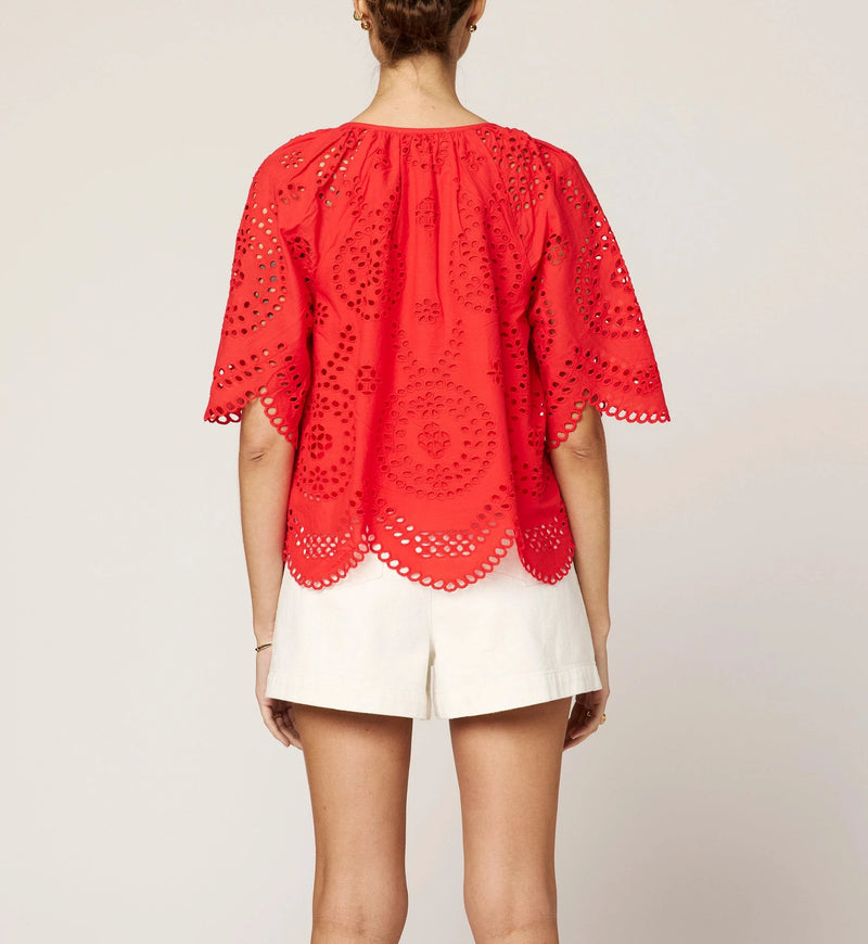 Cleobella - Lulu Blouse - Poppy Red