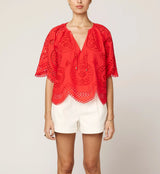 Cleobella - Lulu Blouse - Poppy Red