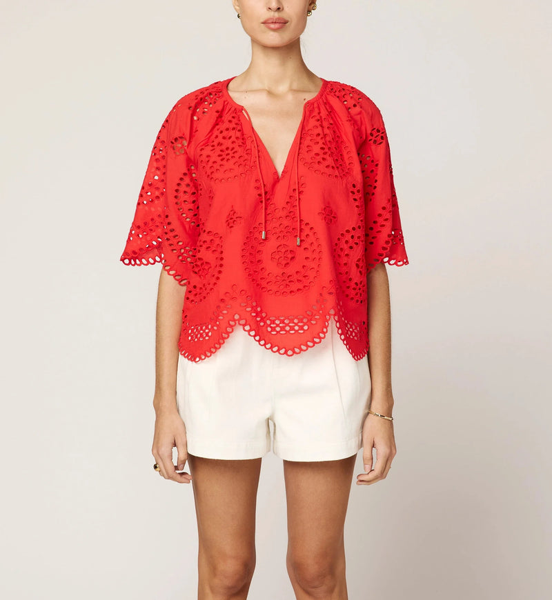Cleobella - Lulu Blouse - Poppy Red