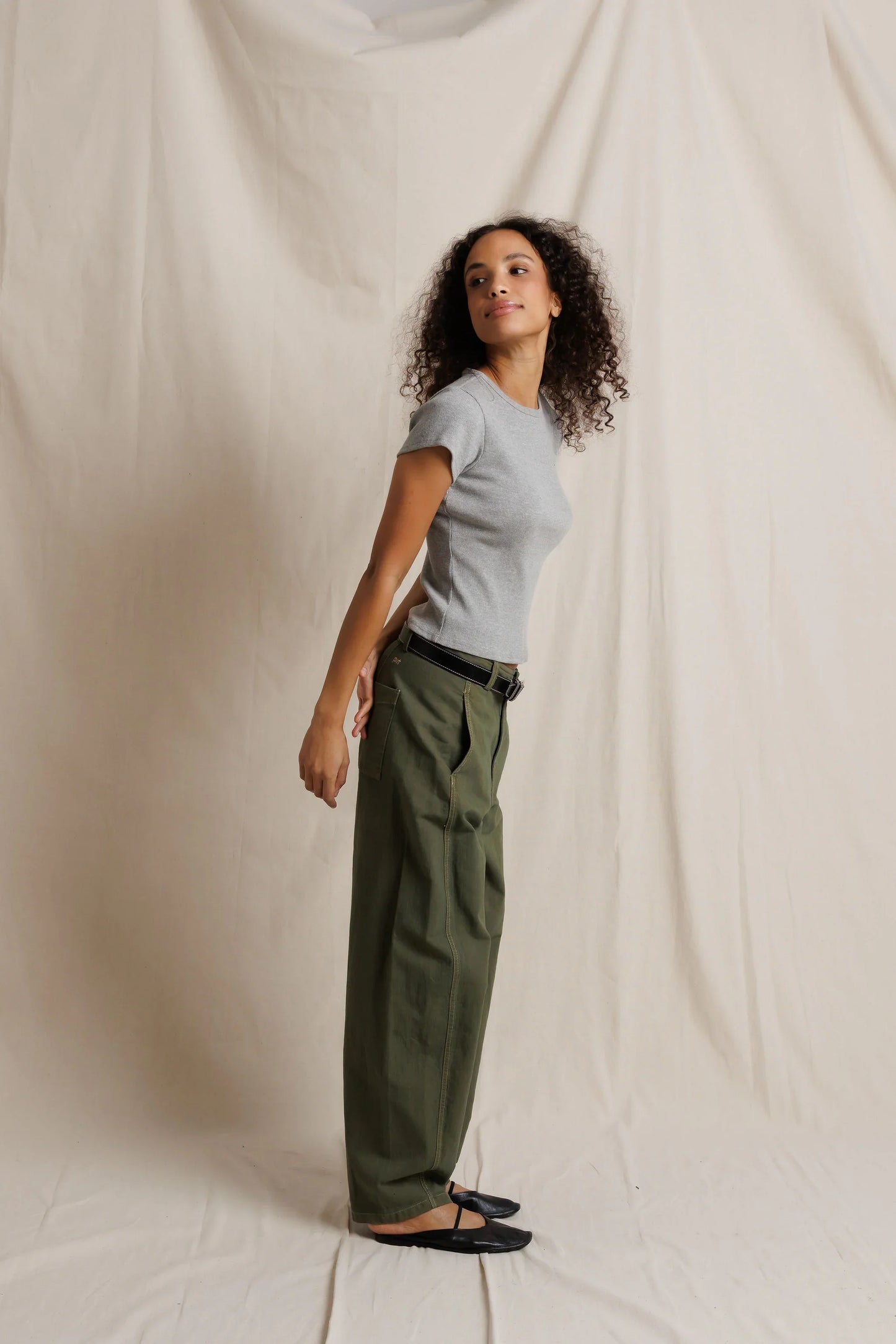 PerfectWhiteTee - Macy Recycled Cotton Rib Fitted Tee - White