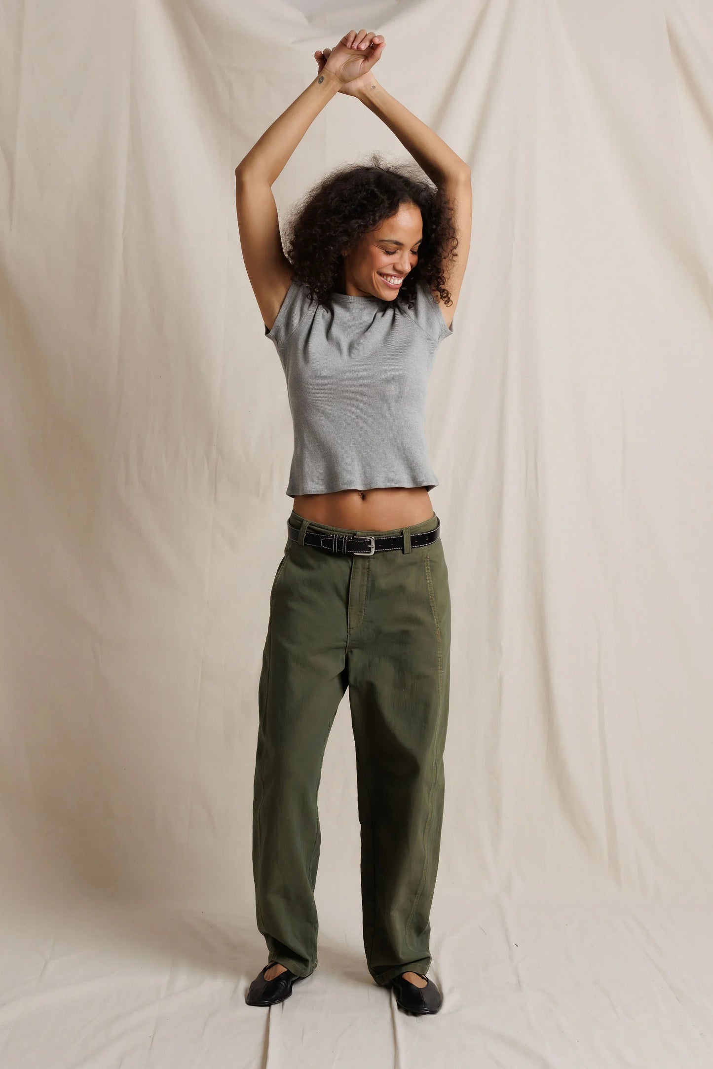 PerfectWhiteTee - Macy Recycled Cotton Rib Fitted Tee - White
