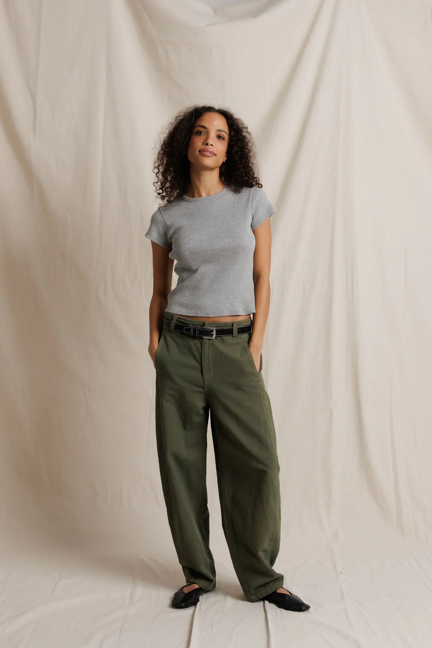 PerfectWhiteTee - Macy Recycled Cotton Rib Fitted Tee - White