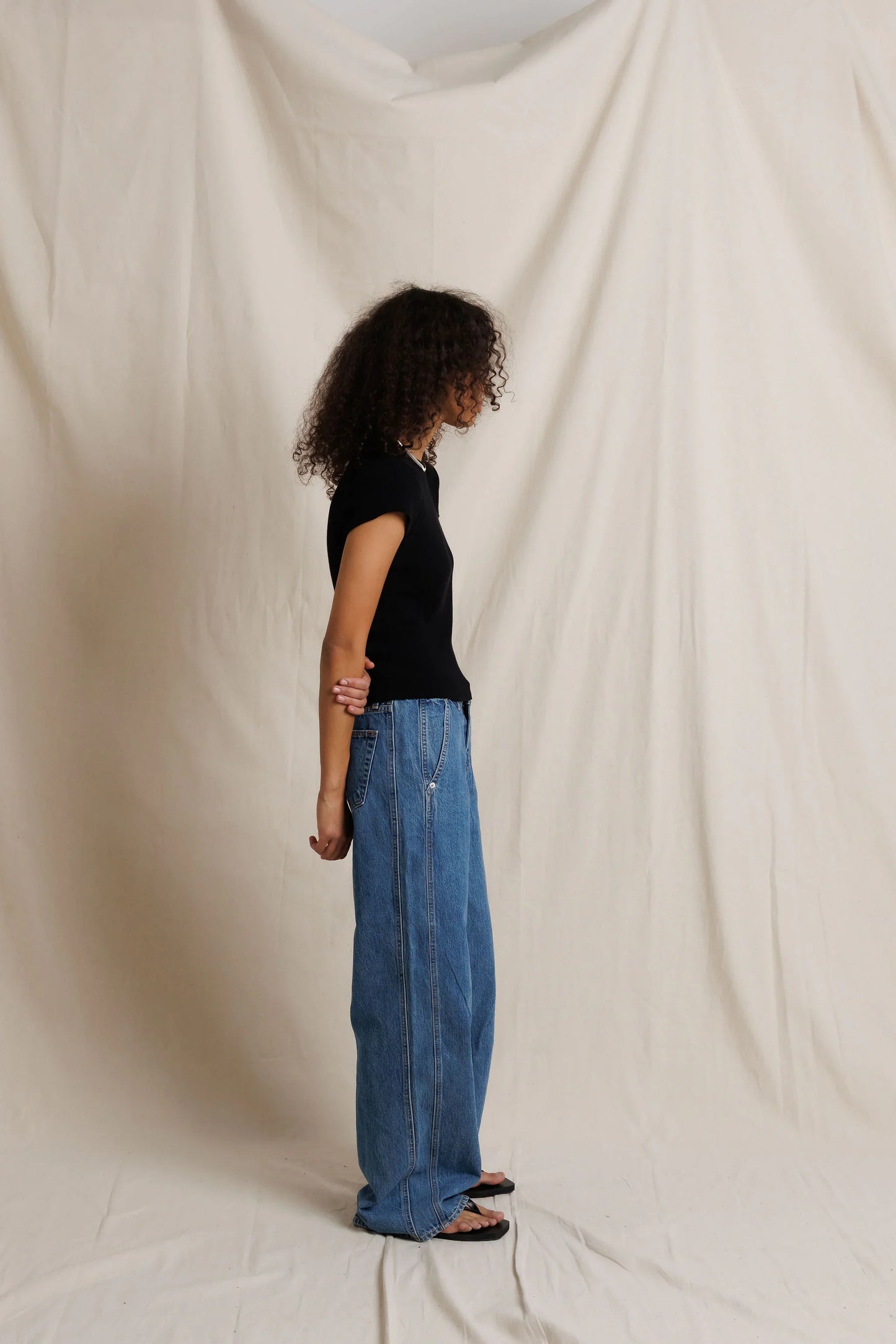 PerfectWhiteTee - Macy Recycled Cotton Rib Fitted Tee - White