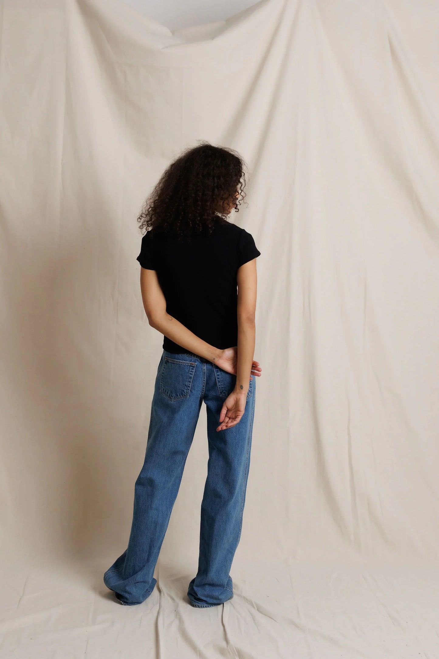 PerfectWhiteTee - Macy Recycled Cotton Rib Fitted Tee - White