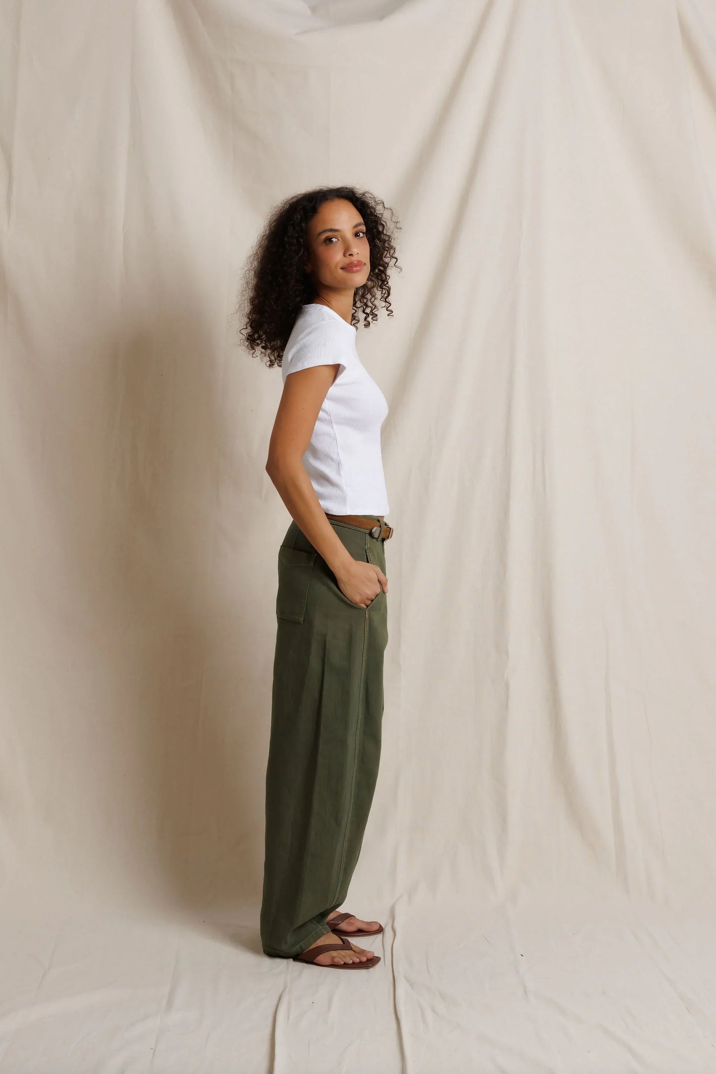 PerfectWhiteTee - Macy Recycled Cotton Rib Fitted Tee - White