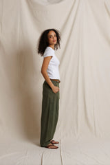 PerfectWhiteTee - Macy Recycled Cotton Rib Fitted Tee - White