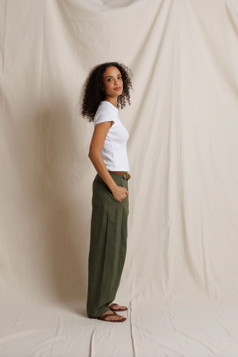 PerfectWhiteTee - Macy Recycled Cotton Rib Fitted Tee - White