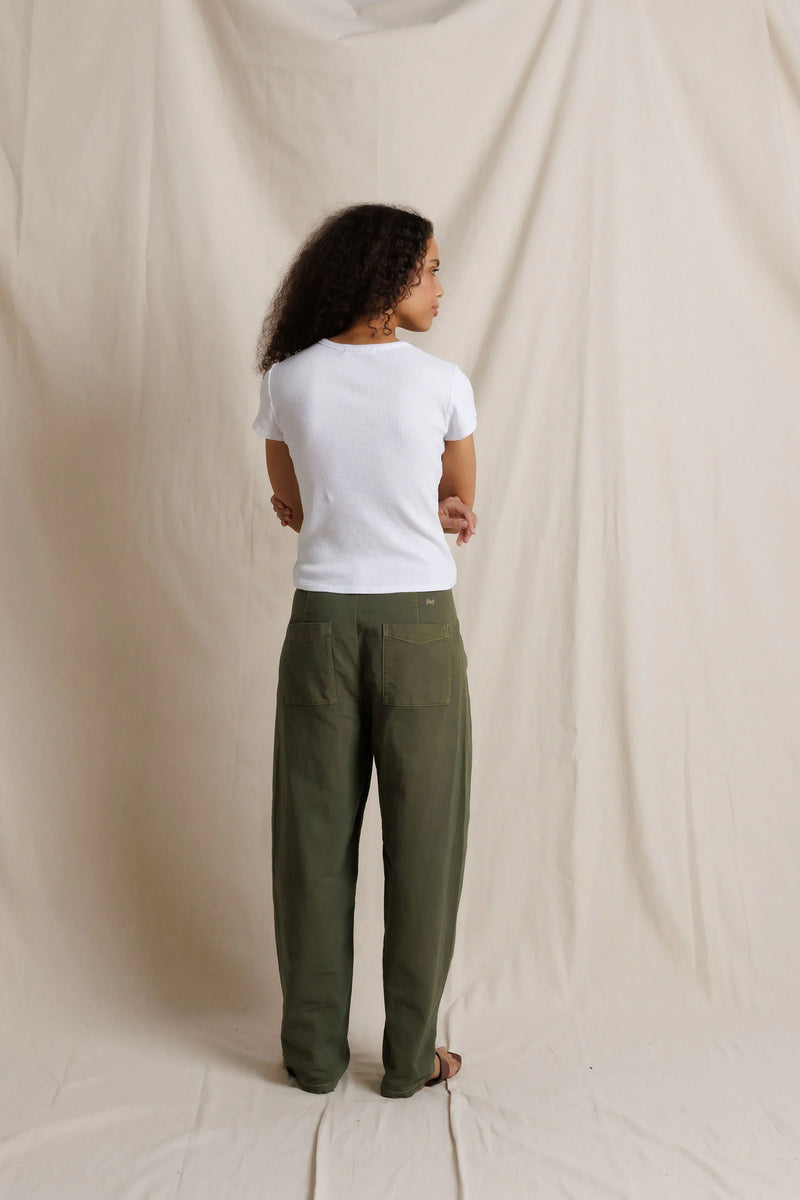 PerfectWhiteTee - Macy Recycled Cotton Rib Fitted Tee - White