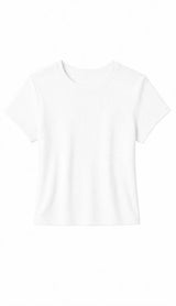 PerfectWhiteTee - Macy Recycled Cotton Rib Fitted Tee - White