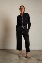 PerfectWhiteTee - Milana Travel Long Sleeve Track Jacket - True Black