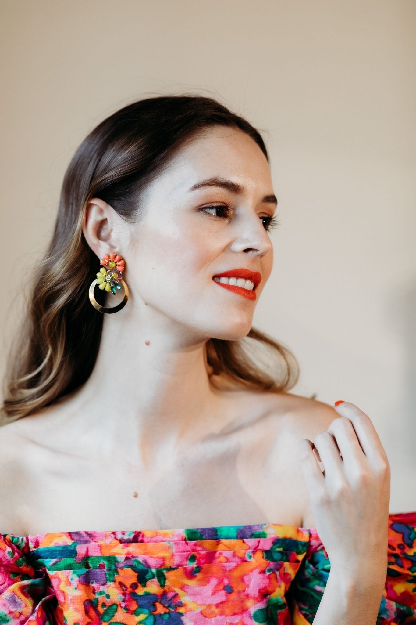 Elizabeth Cole Jewelry - Nicolette Earrings, Multi Color