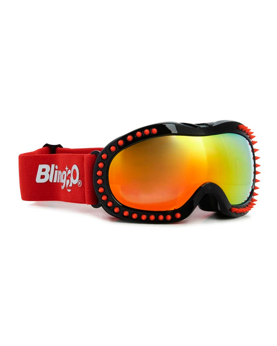 Ski Goggle, Black Red Spike, Boy, Winter, Snowboard, REVO