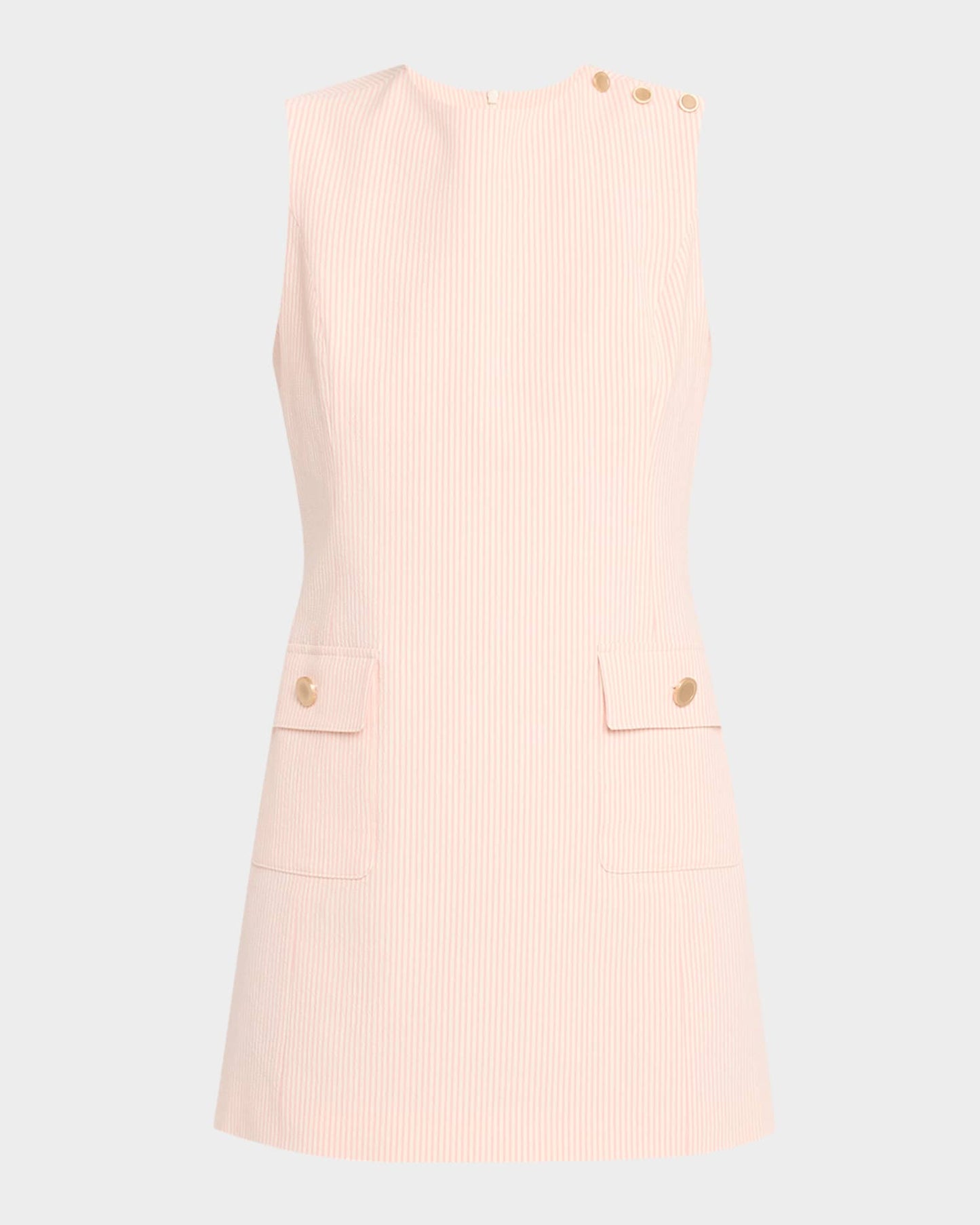 FRAME - The Seersucker Mini Dress - Azalea Multi