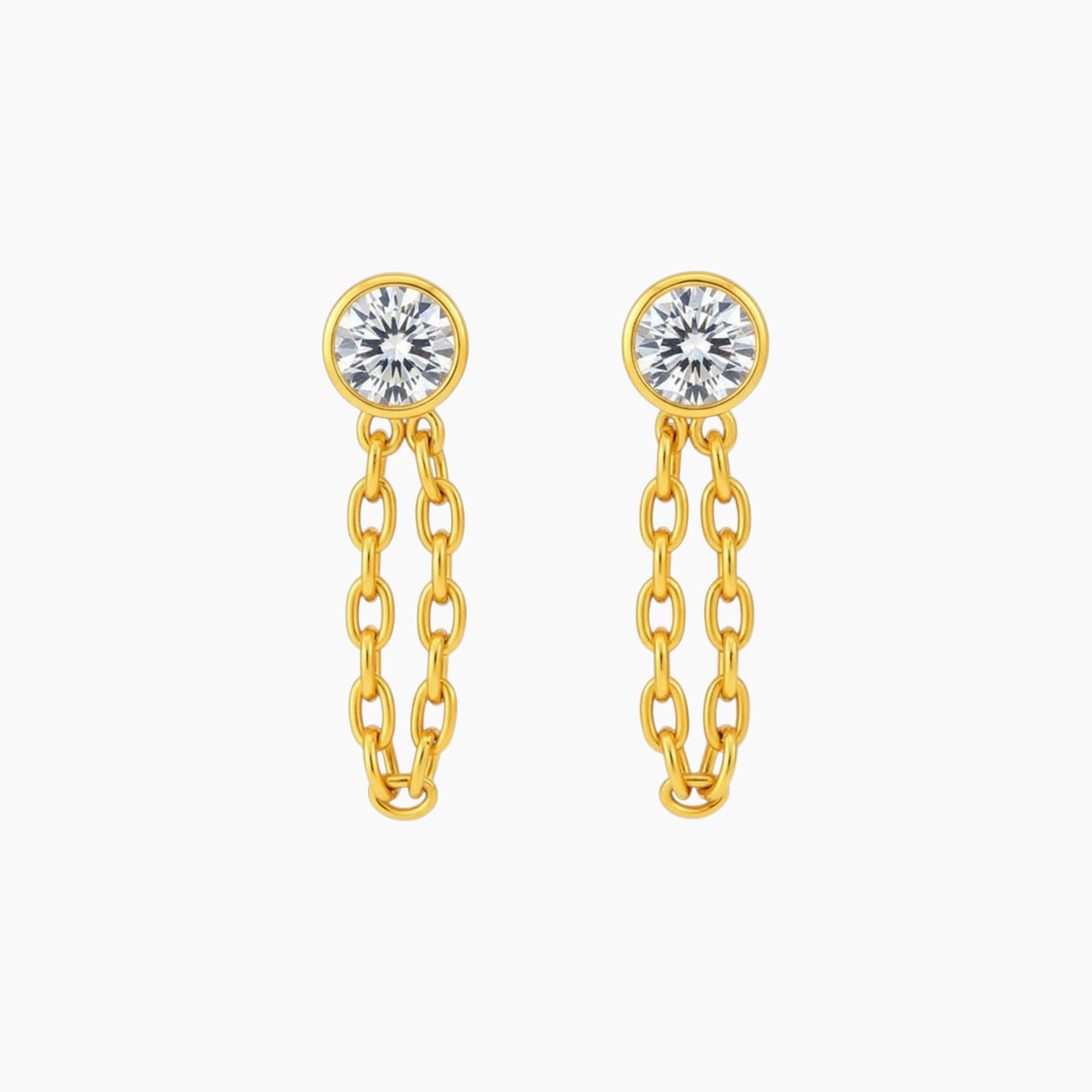 Chain Huggie Hoop Earrings