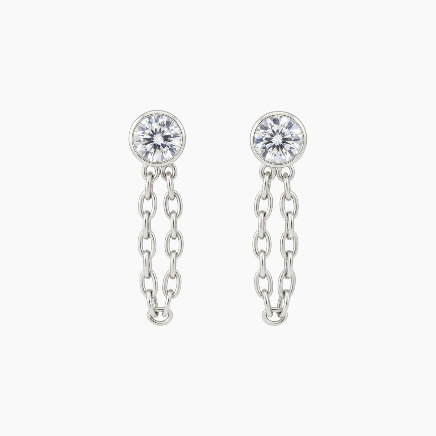 Chain Huggie Hoop Earrings