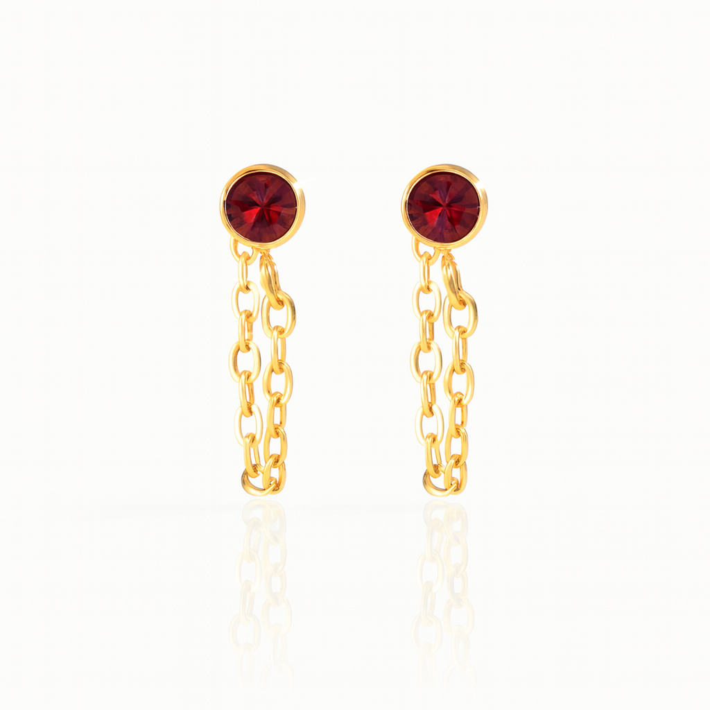 Chain Huggie Hoop Earrings