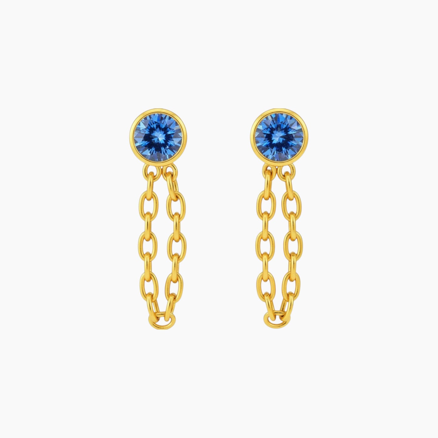 Chain Huggie Hoop Earrings