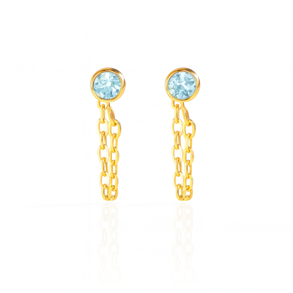 Chain Huggie Hoop Earrings