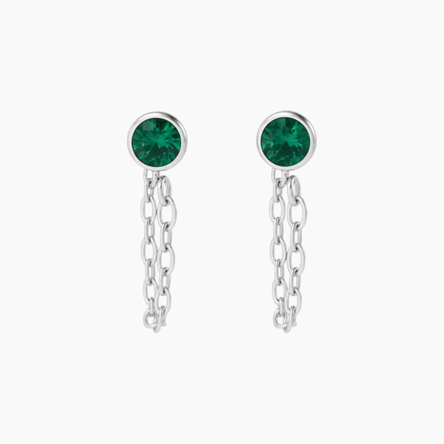 Chain Huggie Hoop Earrings