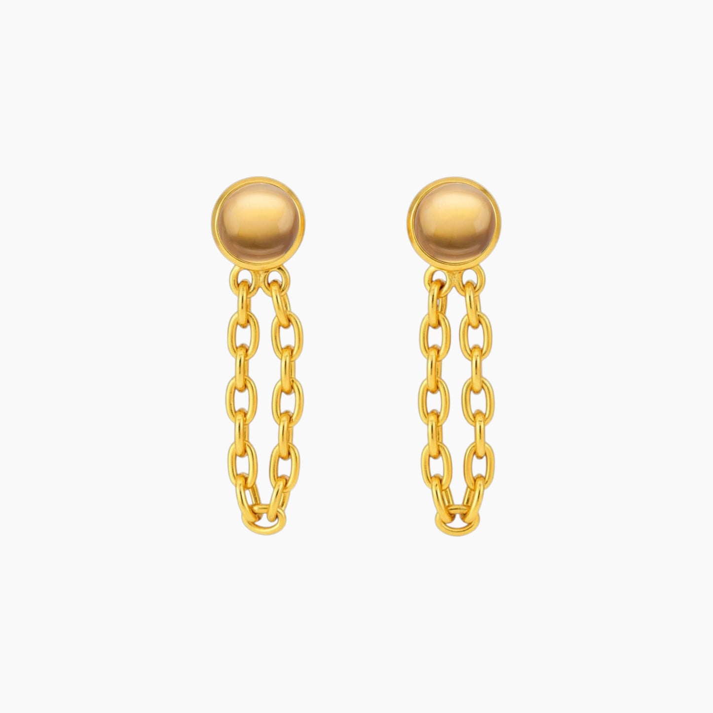 Chain Huggie Hoop Earrings