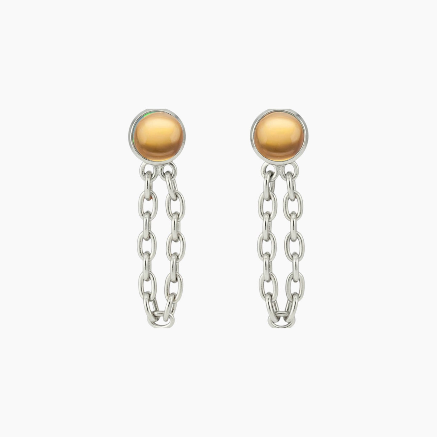 Chain Huggie Hoop Earrings