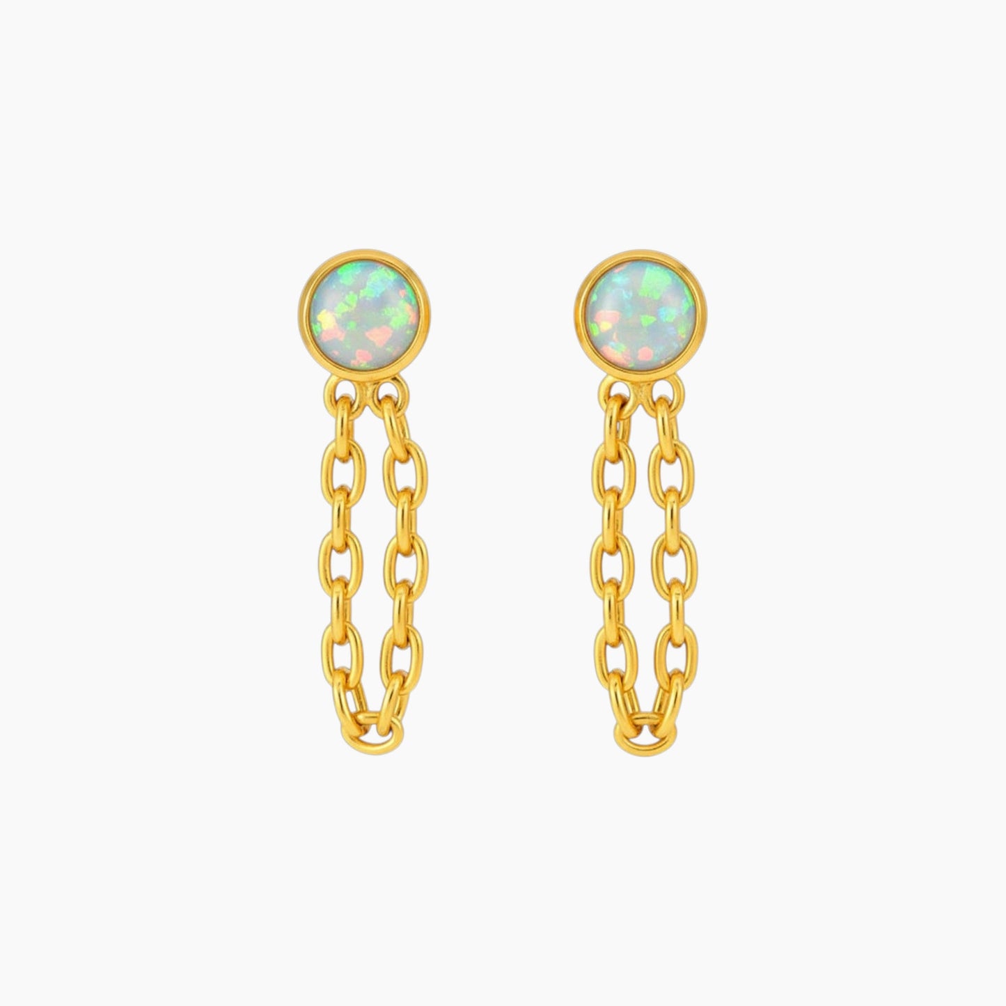 Chain Huggie Hoop Earrings